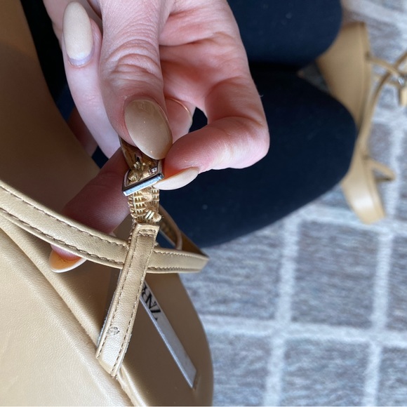 Zara Tan Platform Sandals Size 8 - Picture 11 of 12